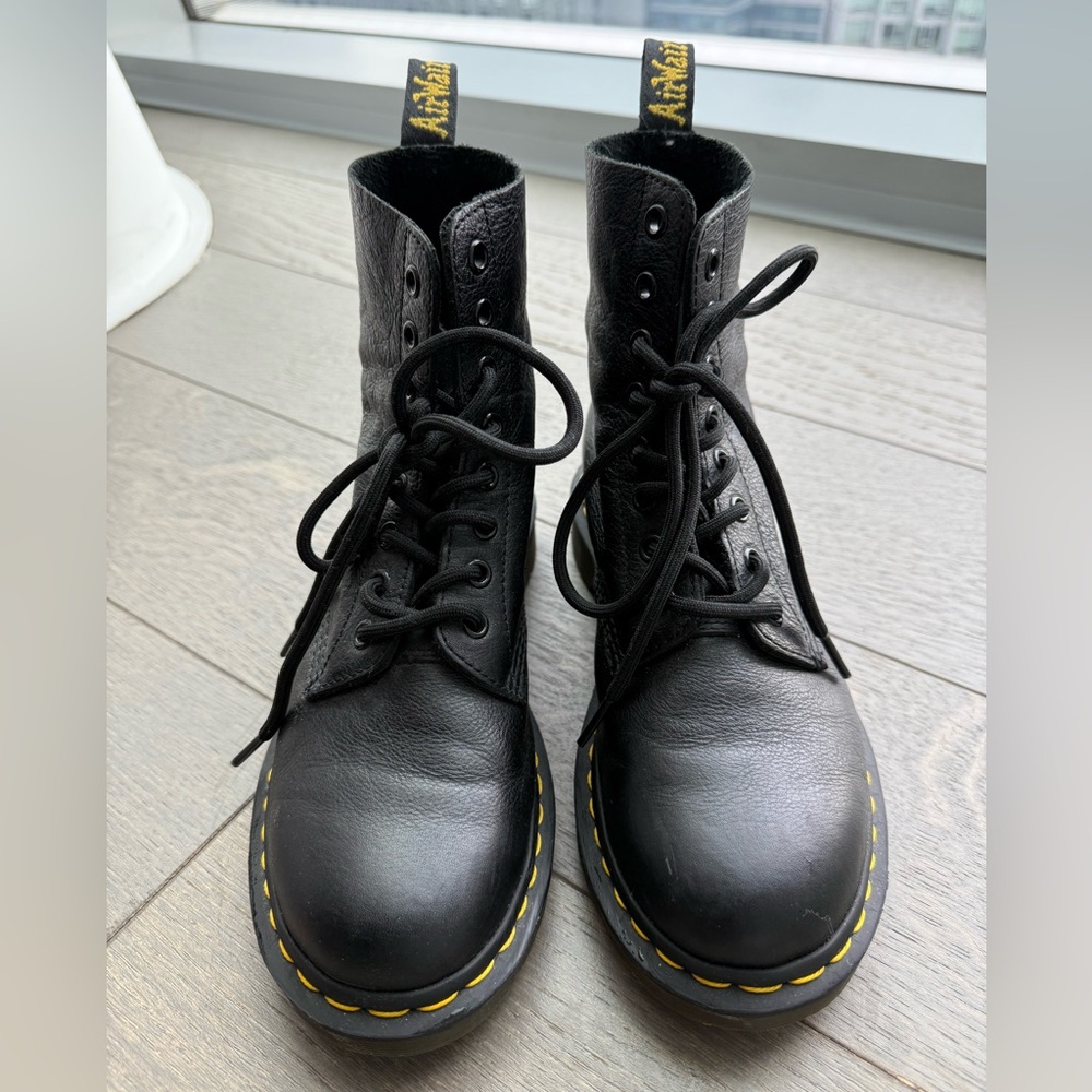 Dr. Martens Black Leather Boots- size US 7